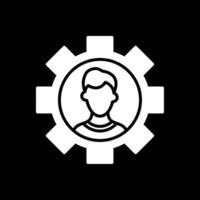 Coal Mining Glyph Inverted Icon Design vector