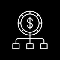 Budget Line Inverted Icon Design vector