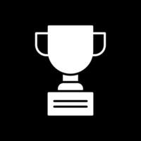 Trophy Glyph Inverted Icon Design vector