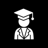 Academician Glyph Inverted Icon Design vector