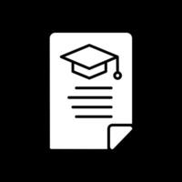 Education News Glyph Inverted Icon Design vector