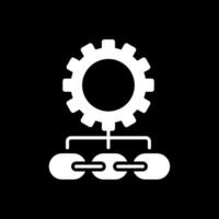 Supply Chain Management Glyph Inverted Icon Design vector