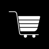 Cart Glyph Inverted Icon Design vector