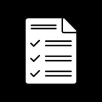 Customs Declaration Glyph Inverted Icon Design vector
