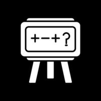 Theory Glyph Inverted Icon Design vector