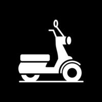 scooter glifo invertido icono diseño vector