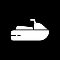 Jet Ski Glyph Inverted Icon Design vector