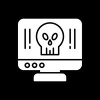 Computer Glyph Inverted Icon Design vector