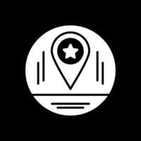 Map Marker Glyph Inverted Icon Design vector