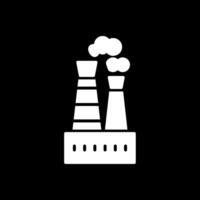 Pollution Glyph Inverted Icon Design vector