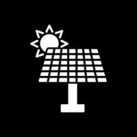 Solar Energy Glyph Inverted Icon Design vector