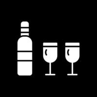 Wine Glyph Inverted Icon Design vector