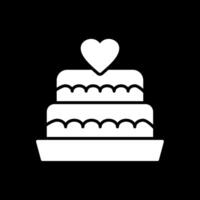 Wedding Cake Glyph Inverted Icon Design vector