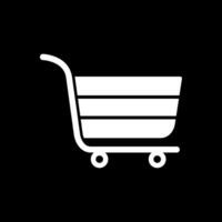 Cart Glyph Inverted Icon Design vector