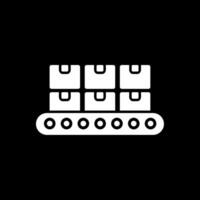 Conveyor Glyph Inverted Icon Design vector