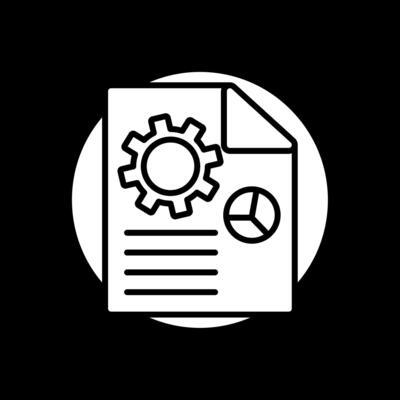 Content Production Glyph Inverted Icon Design