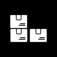 Inventory Glyph Inverted Icon Design vector