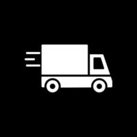 Express Delivery Glyph Inverted Icon Design vector