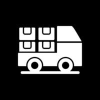 Logistics Glyph Inverted Icon Design vector