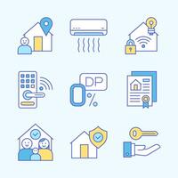 Set of line icons for Property Marketing and Real Estate Business with bonus and advantages features vector