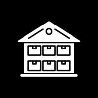 Storage Glyph Inverted Icon Design vector