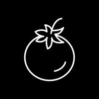 Tomato Line Inverted Icon Design vector