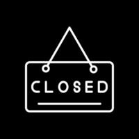 Closed Sign Line Inverted Icon Design vector