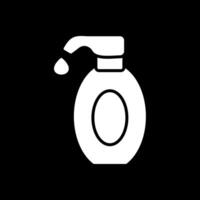 Lotion Glyph Inverted Icon Design vector