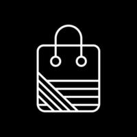 Shopping Bag Line Inverted Icon Design vector