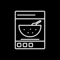 Cereals Line Inverted Icon Design vector