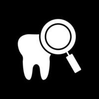 Tooth Glyph Inverted Icon Design vector