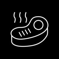 Steak Line Inverted Icon Design vector