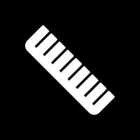 Comb Glyph Inverted Icon Design vector