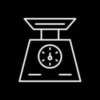 Weigh Scale Line Inverted Icon Design vector