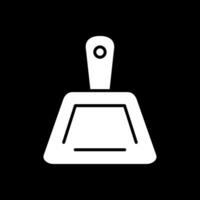 Dustpan Glyph Inverted Icon Design vector