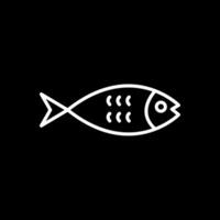 Salmon Line Inverted Icon Design vector