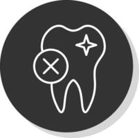 Rejected Line Shadow Circle Icon Design vector