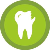 Broken Tooth Line Shadow Circle Icon Design vector