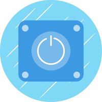 Power Flat Circle Icon Design vector