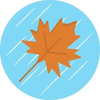 Dry Leaves Flat Circle Icon Design vector