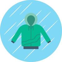 Hoodie Flat Circle Icon Design vector