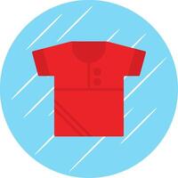 Shirt Flat Circle Icon Design vector