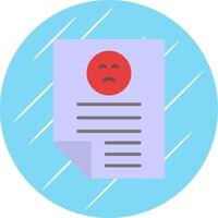 Bad Review Flat Circle Icon Design vector