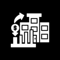 Market Investment Glyph Inverted Icon Design vector