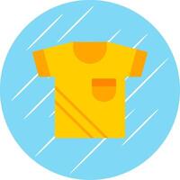 Shirt Flat Circle Icon Design vector