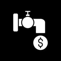 Tap Water Glyph Inverted Icon Design vector