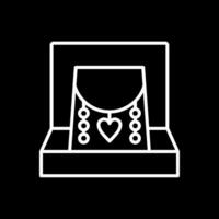 Necklace Line Inverted Icon Design vector