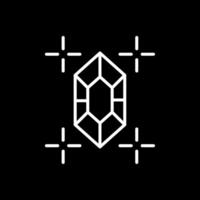 Gem Line Inverted Icon Design vector