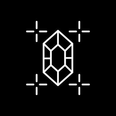 Gem Line Inverted Icon Design