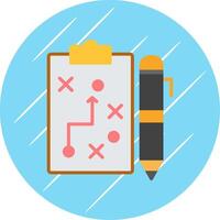 Planning Flat Circle Icon Design vector